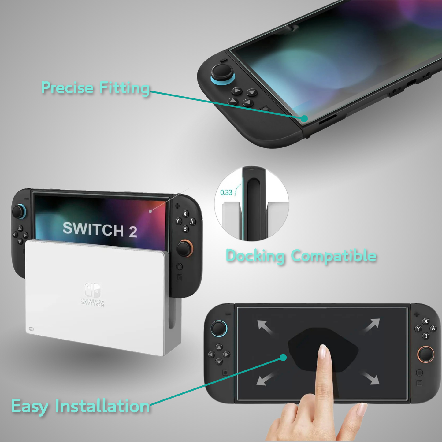 Tempered Glass Screen Protector for Nintendo Switch 2