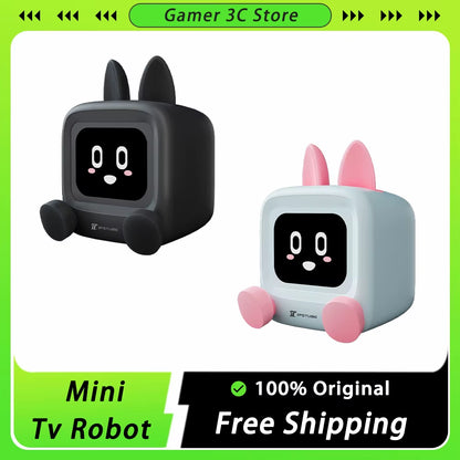 Mini Tv Desktop Pet Robot Electronic Multiple Functions Mini Pet Robots Speaker Cute Accessories Decoration Customize Gifts