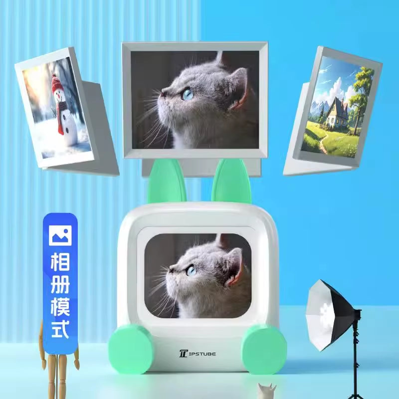 Mini Tv Desktop Pet Robot Electronic Multiple Functions Mini Pet Robots Speaker Cute Accessories Decoration Customize Gifts