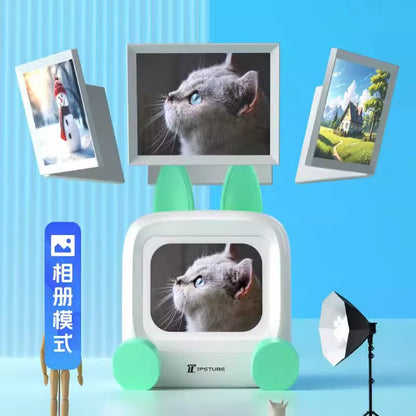 Mini Tv Desktop Pet Robot Electronic Multiple Functions Mini Pet Robots Speaker Cute Accessories Decoration Customize Gifts